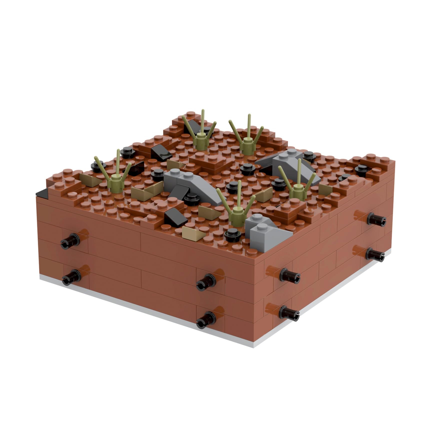 MOOXI WW2 Battlefield Ground Military Building Block Set(143PCS).WW2 Building Block Fun for Kids and History Buffs.