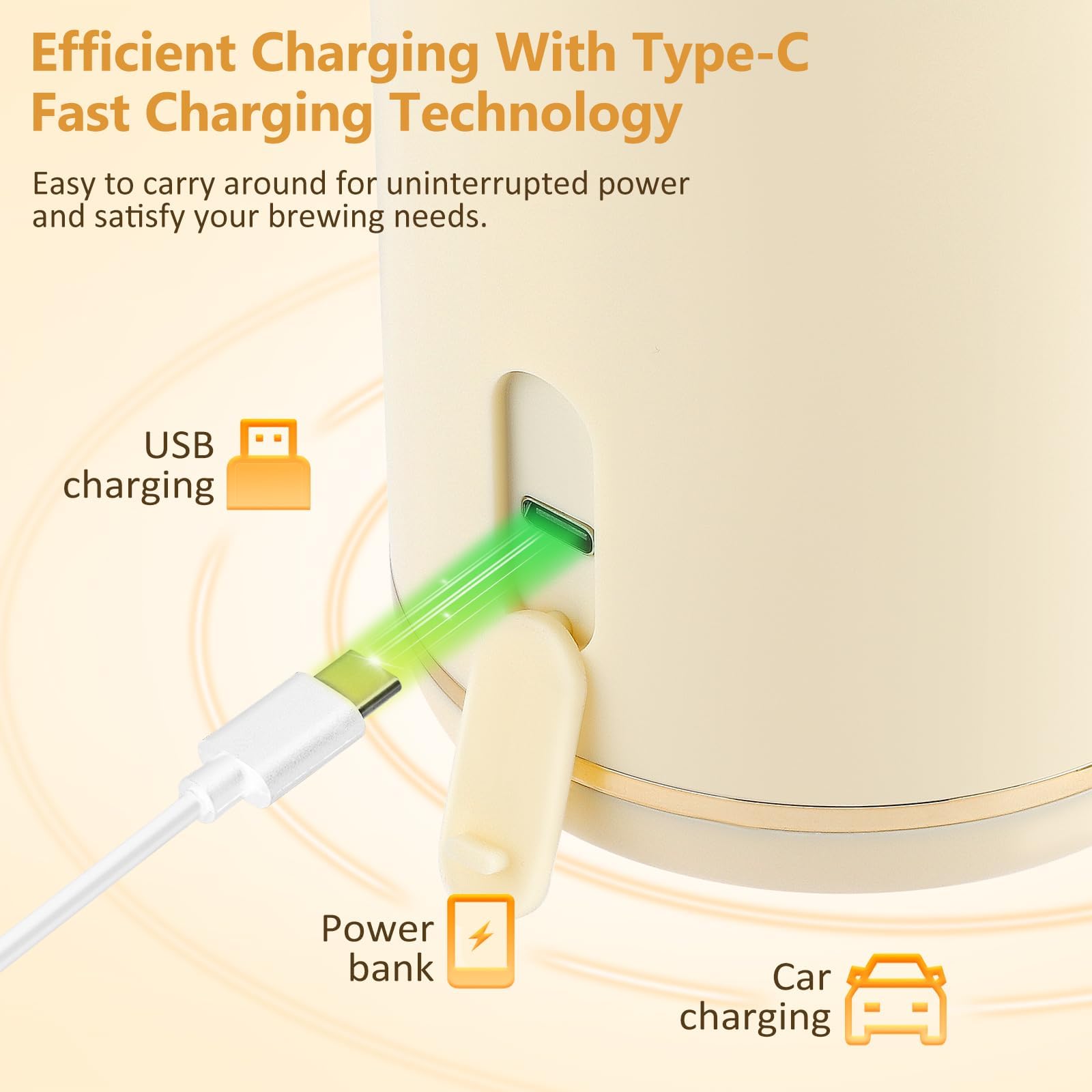 Chauffe Biberon Portable sans Fil 450ml,Chauffe Lait Bébé Rechargeable avec Batterie 15000mAh,Contrôle Température Réglable 37-55°C Écran LED pour Lait Maternel Préparation Nourrissons Voyage Voiture