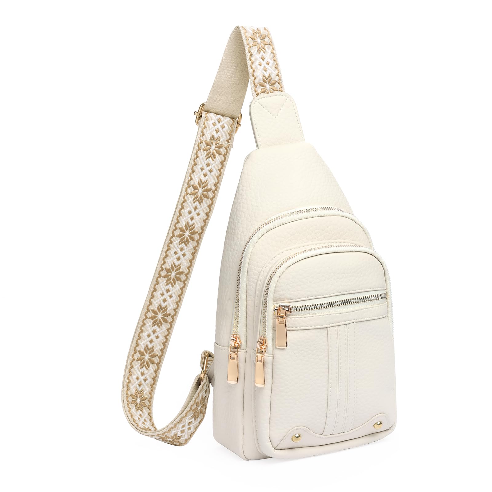 GAEKEAO Sling Bag for Women Crossbody Bags Fanny Pack Vegan Leather Chest Bag Travel Shoulder Belt Purse Backpack Gifts