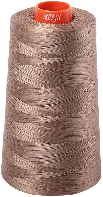 Aurifil 2370 Mako 50 Wt 100% Cotton Thread, 6,452 Yard Cone Sandstone