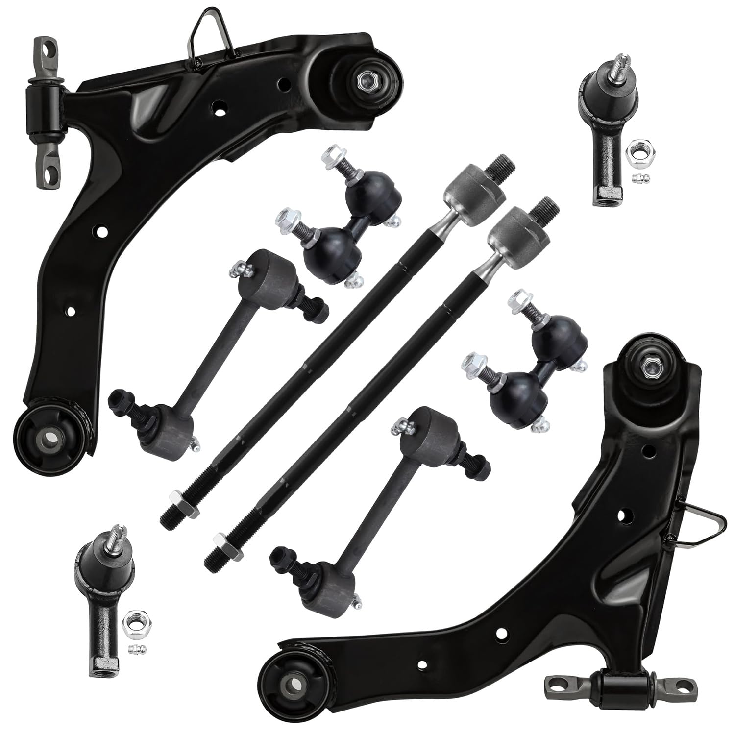 Detroit Axle - 10pc End Control Arms Kit for Hyundai 2001-2006 Elantra, 2
