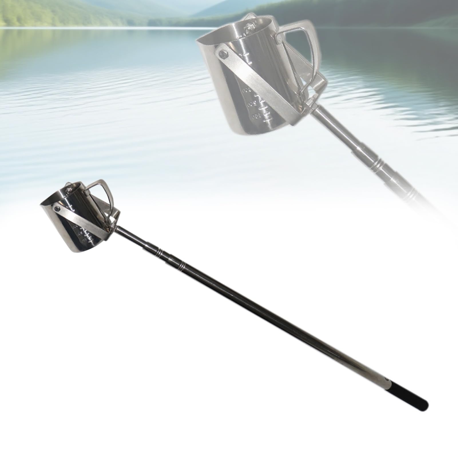 Teleskop-Wasserprobenehmer aus Edelstahl mit Pendelbecher,verdickte Verlängerungsstange,Probenehmerkelle zur Entnahme von Wasserqualitätsproben(Size:0.98-2.5m/3.2-8.2ft,Color:1000ml)