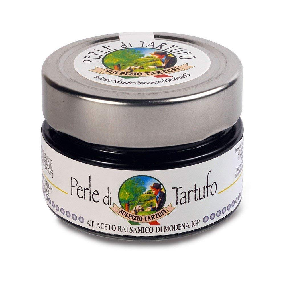 Sulpizio Tartufi - Perles de truffe noire avec du vinaigre balsamique - 100gr - Produit original italien