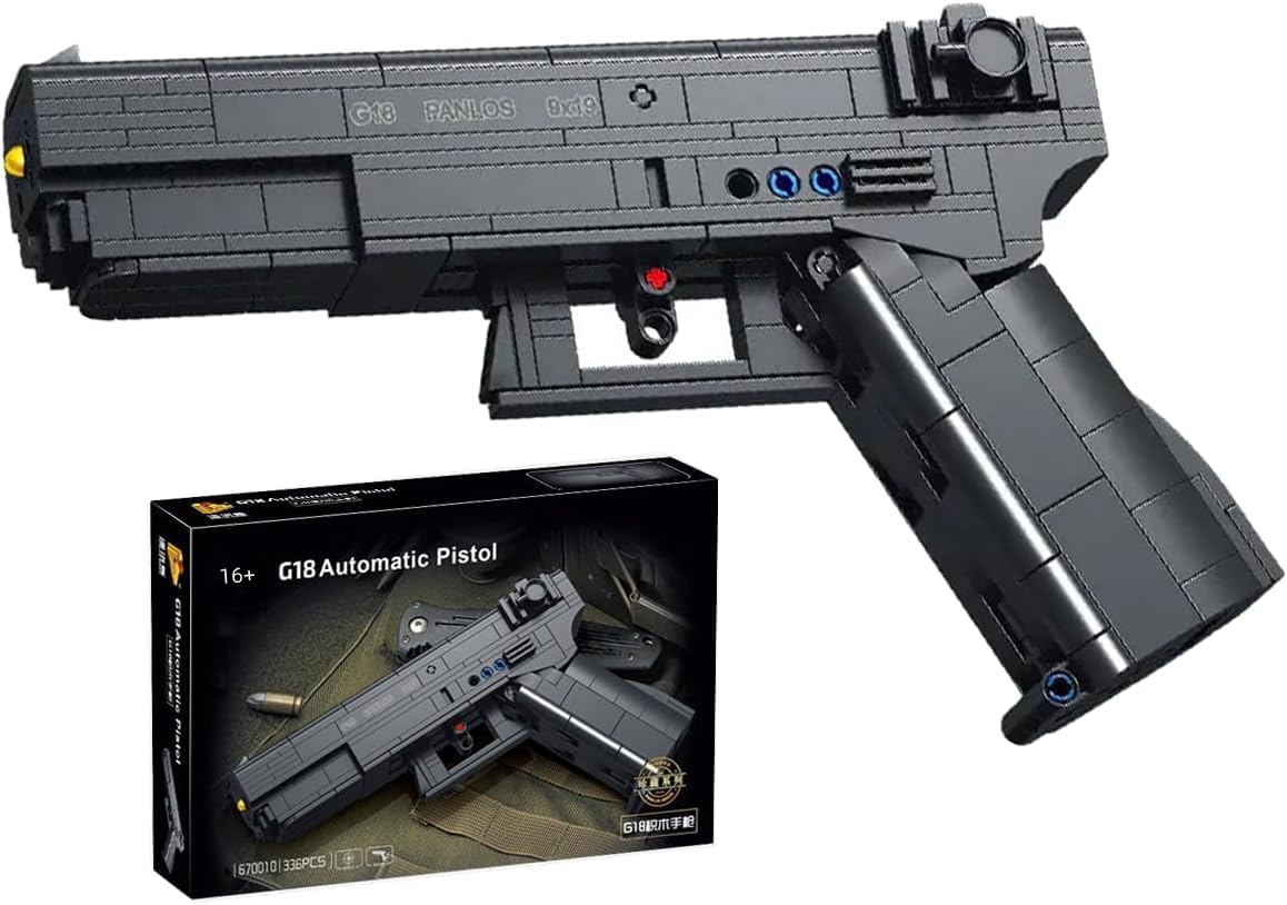Amazon.com: Building Blocks Gun Set, 336 Pcs G18 Automatic Pistol