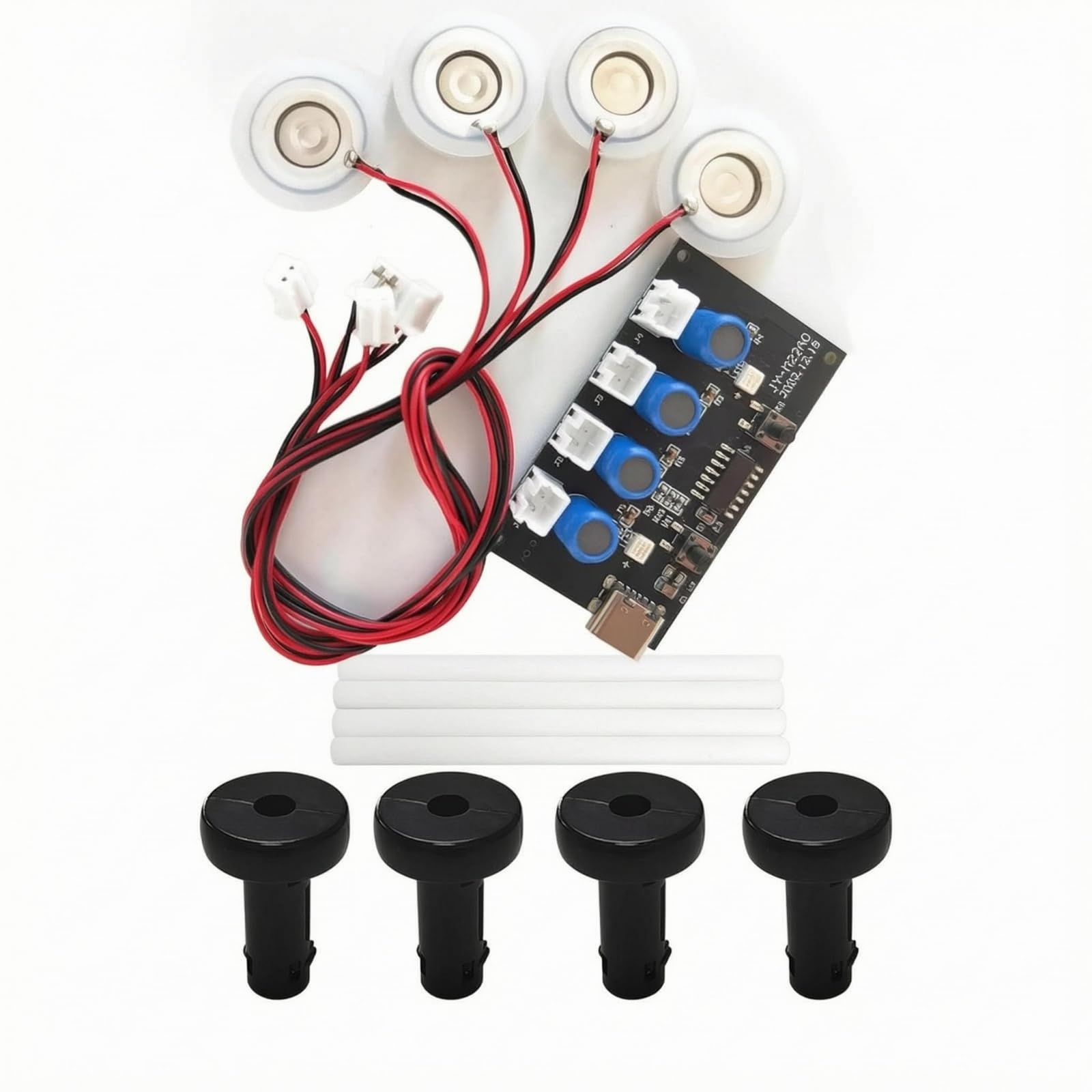Adjustable Humidifier Controller Board Indicator LEDs Four-Head Misting Controller Mounting Holes Humidifier Control Module PCB, Kit Black Bracket | Home & Garden | Home Improvement-image-22