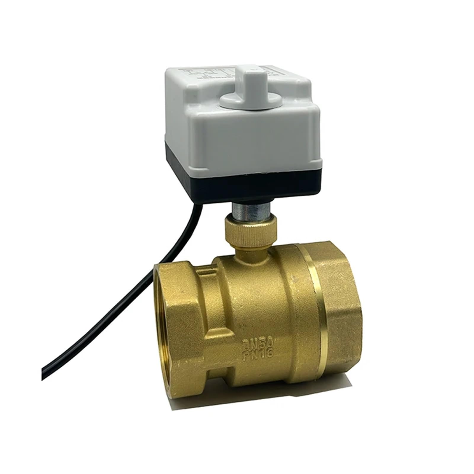 Valvola a sfera in ottone da 1/2" 3/4" 1" 2" Valvola a sfera motorizzata Valvola a sfera di controllo a 3 fili e 2 vie con interruttore manuale(1",12VDC)