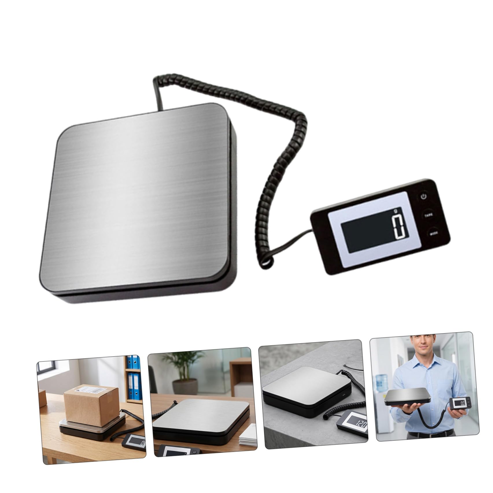 Digitale Versandwaage 50kg mit Lcd Display, Edelstahl, Kunststoff