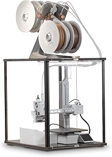 3D Drucker Gehäuse kompatibel mit Bambu Lab A1 Mini, Rauch- und Geruchskontrolle, Belüftungsausschnitt für Luftreinigung, Überhitzungsschutz, LED, vielseitige AMS Lite Platzierung, Schwarz