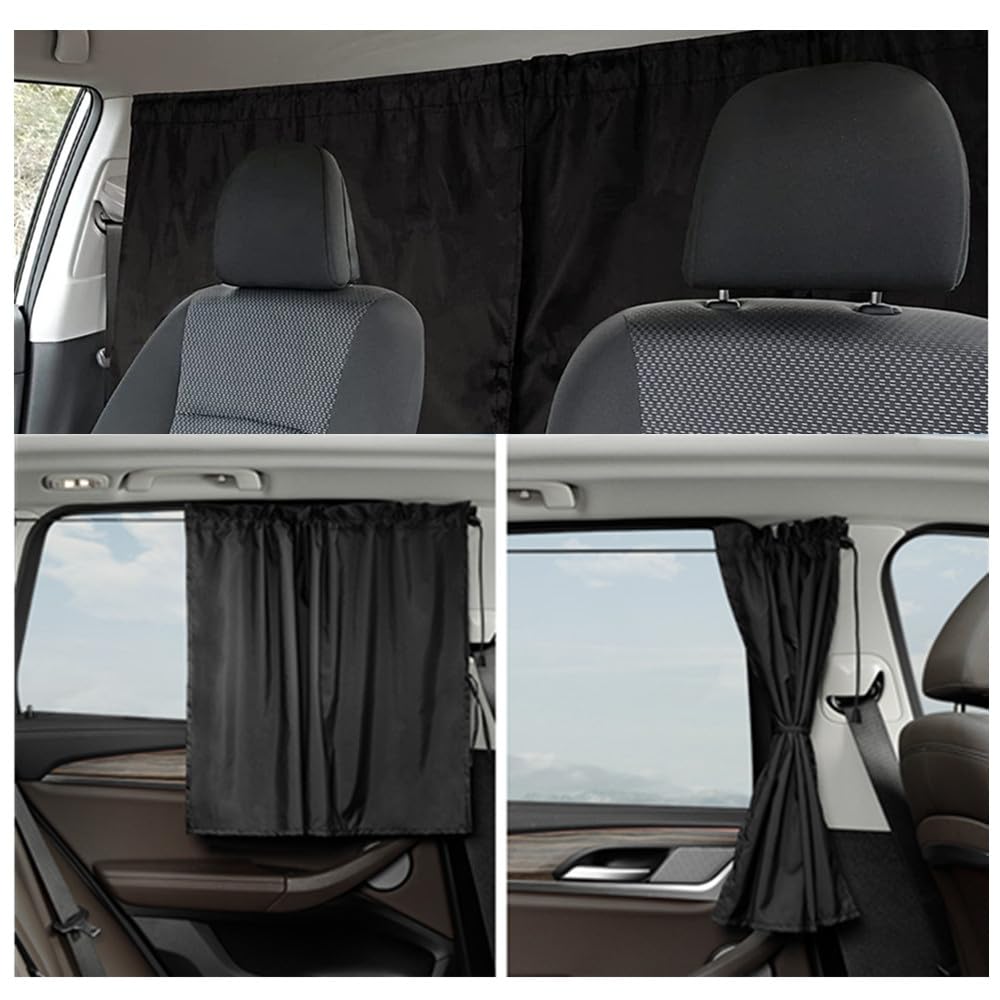 Tenda divisoria per auto, parasole per finestrini laterali, copertura per finestrino dell'auto, staccabile, tenda divisoria per sedile auto, tende da campeggio, protezione della privacy per viaggi