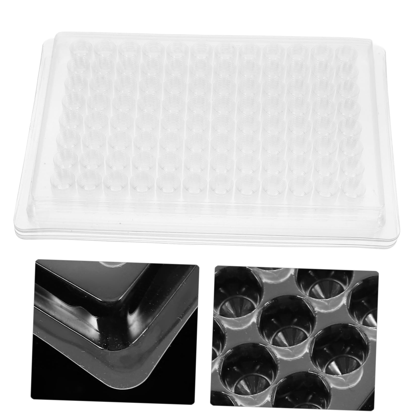 Zerodeko 2 Sätze Kulturschale Labor-zellkulturplatte Zellkulturplatte Für Das Labor Kulturtablett Für Das Labor Labor-gewebekulturplatte Laborkulturplatte Pvc Transparent 100 Stück * 2