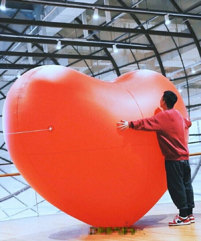 2M Inflatable Advertising Heart Shape Balloon Flying Helium Balloon