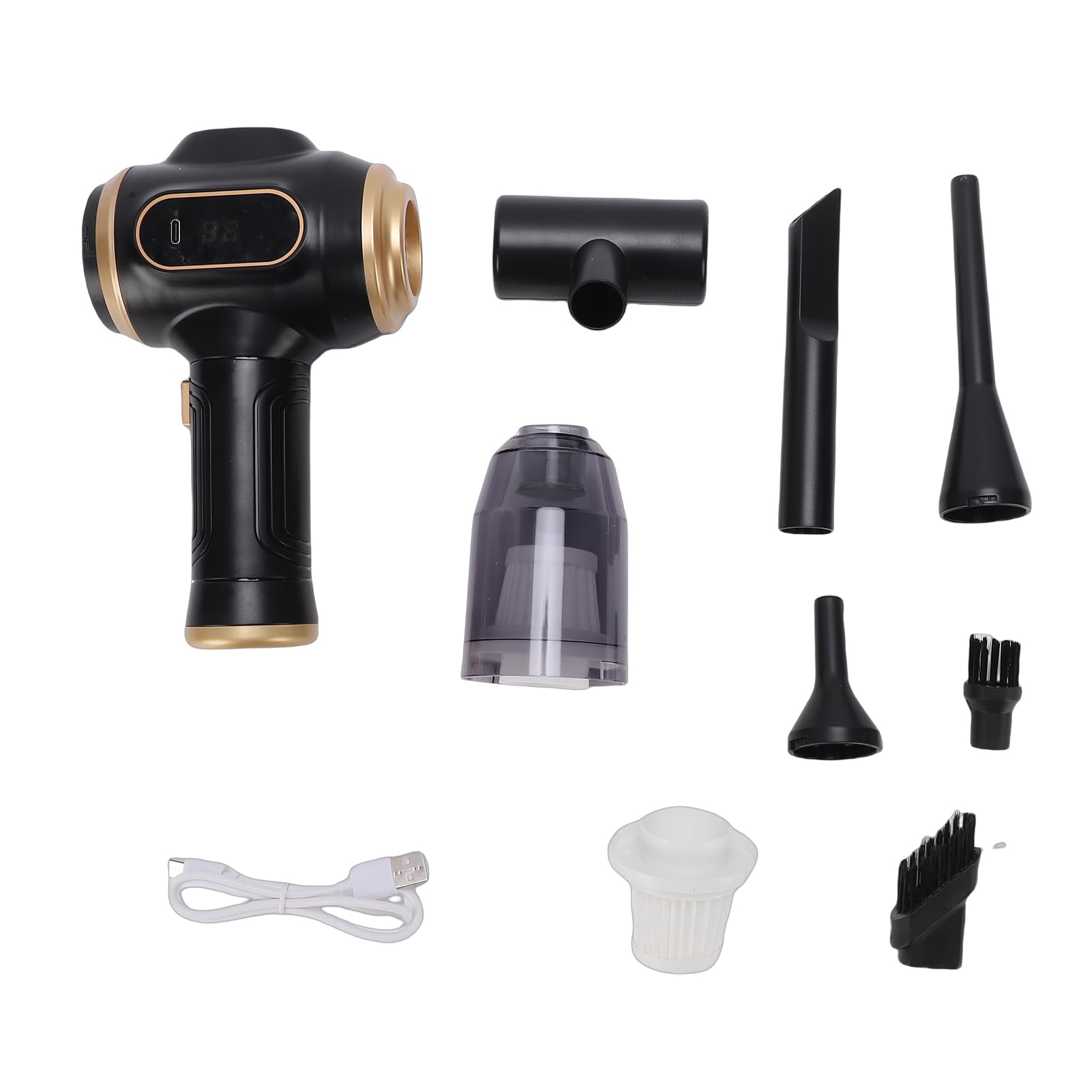Gugxiom Aspirador Portátil para Coche, Aspirador Recargable de Mano para Limpieza de Sofás de Coche