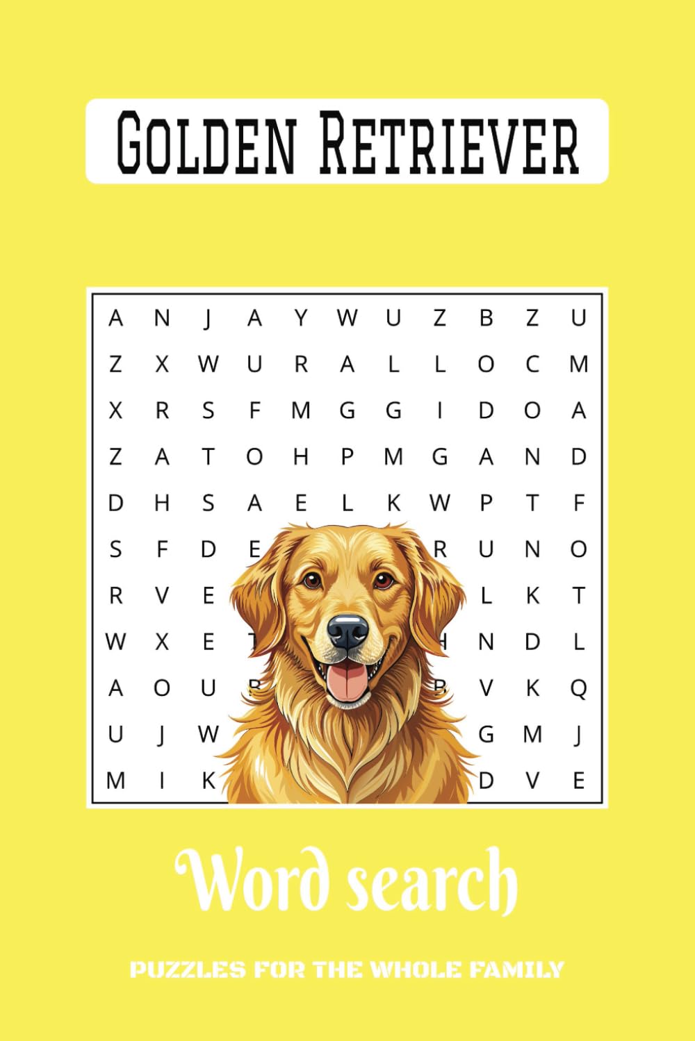 Golden Retriever Inspired Word Search Puzzle Book