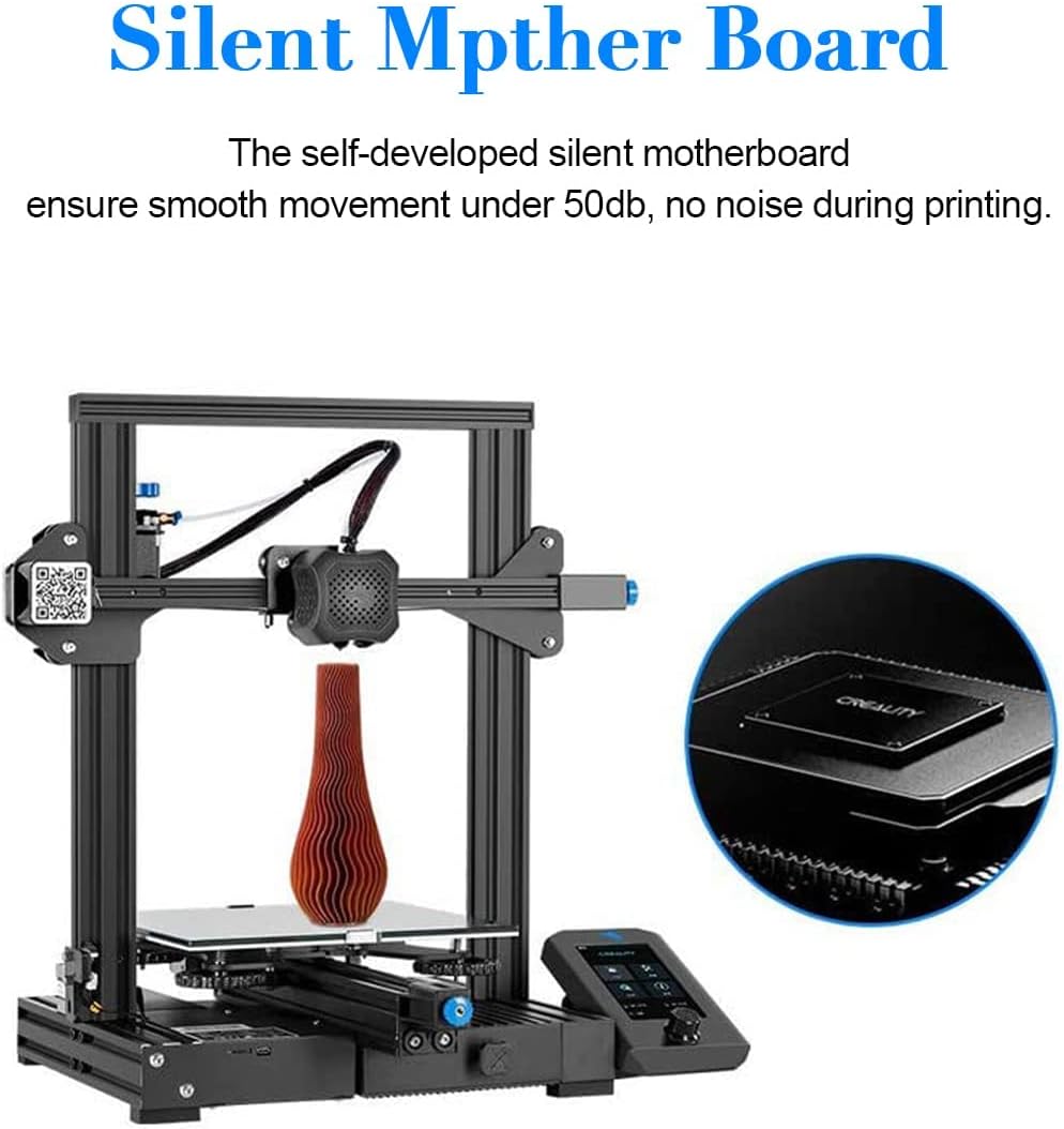 Tresbro Creality Official Ender 3 V2 3D Printer, FDM 3D Printers Kit with Upgraded Silent Motherboard, Glass Bed, Mean Well Power Supply, Print Size 220x220x250mm