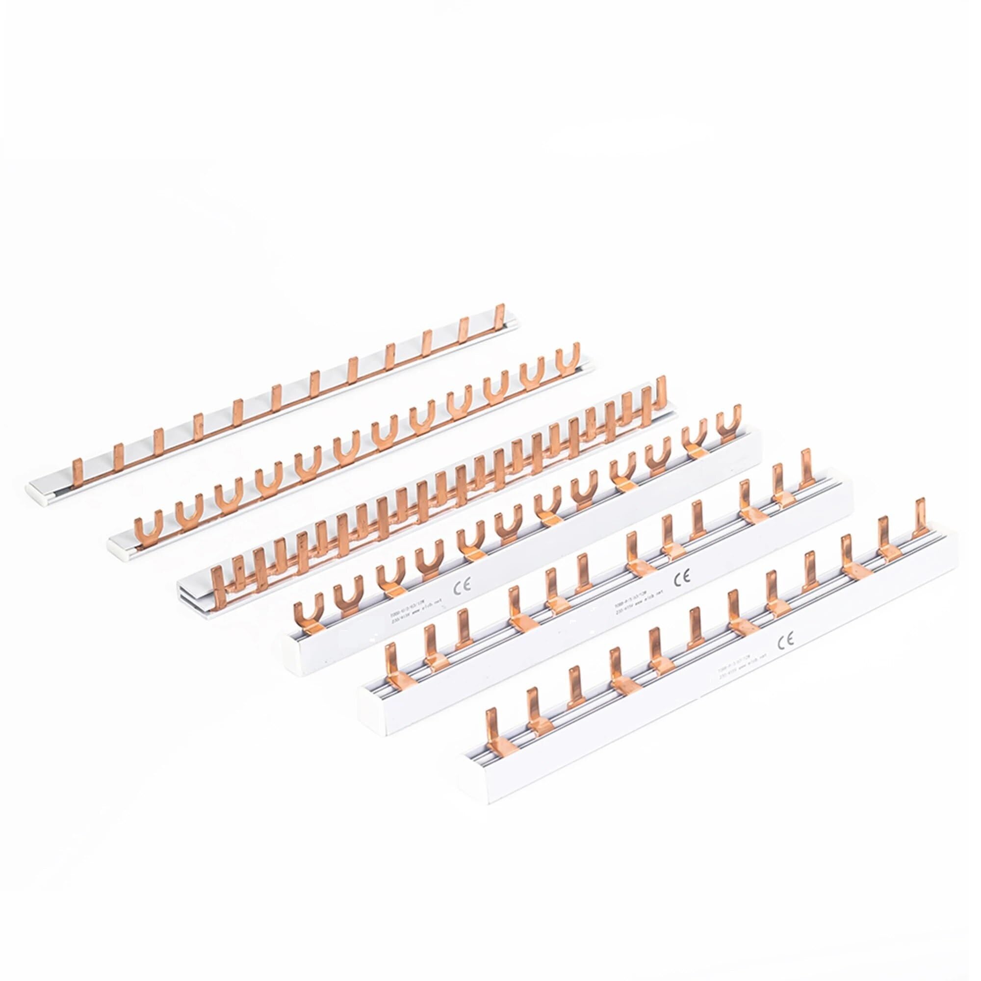 Vhderfh Pin Type 4P 12Way Pin Type Fork Type Copper Busbar For Distribution Box Circuit Breaker Mcb 63A Connector Busbar Connection(Pin Type 4P 12Way)