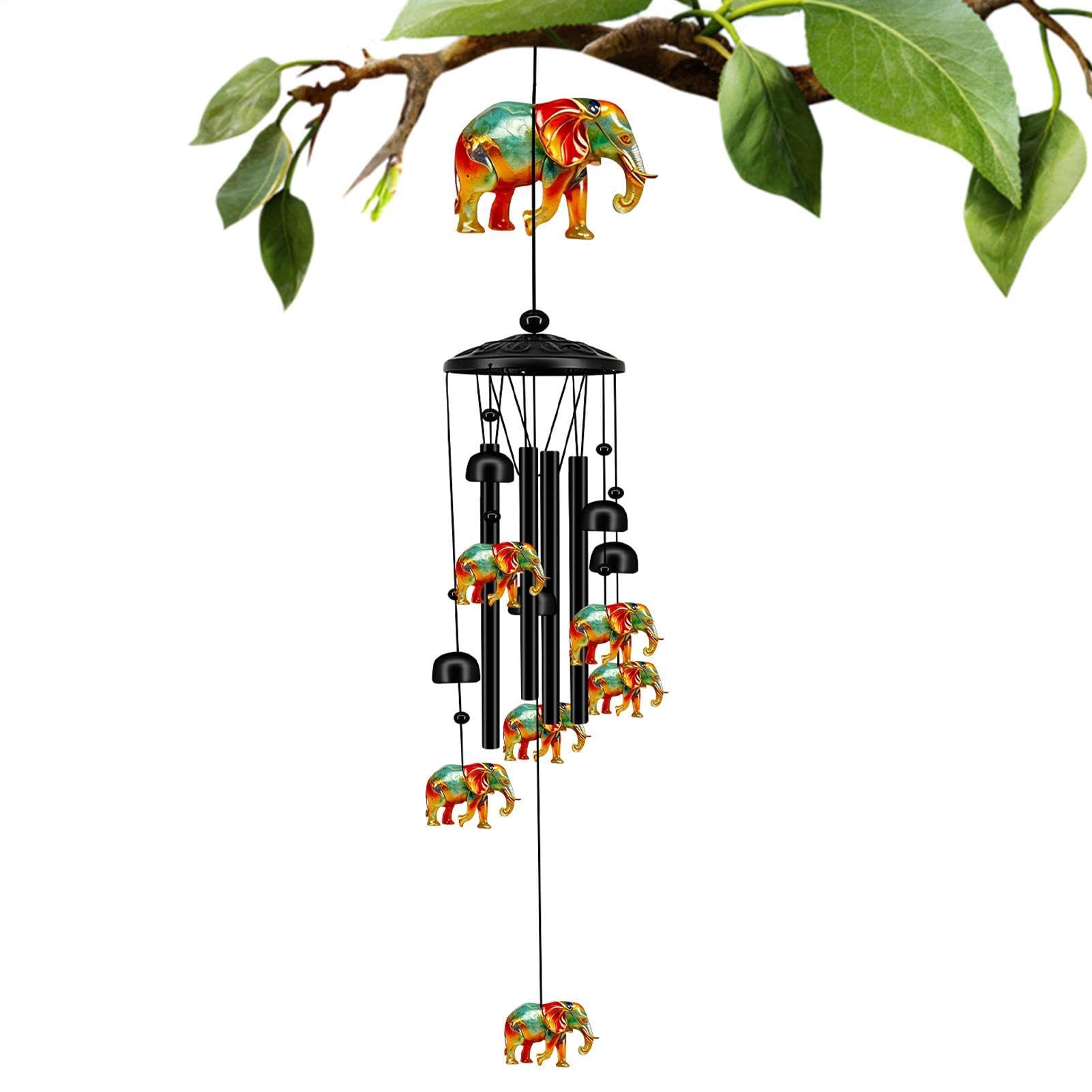 Carillon éolien en métal peint - Tube en aluminium noir - Carillons éoliens
