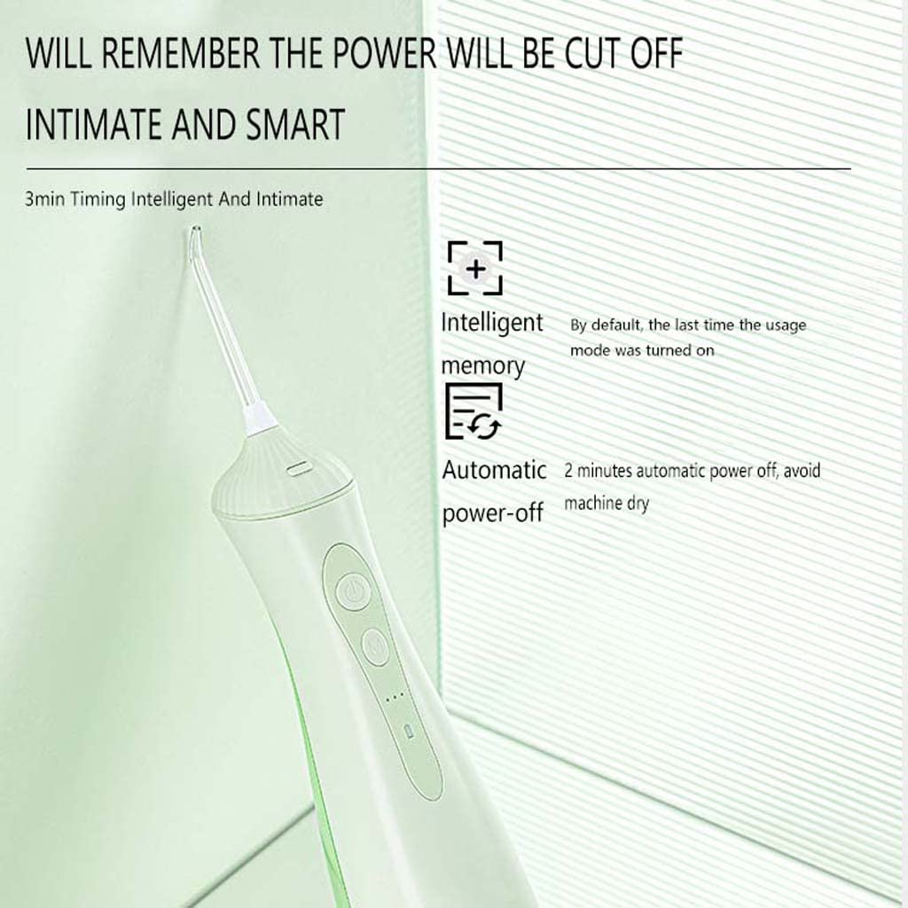 TJH Idropulsore per Denti Irrigatore Dentale Professionale USB Ricaricabile Ipx7 Impermeabile Potente Durata della Batteria Detergente per Denti d'Acqua per casa, Viaggi, Bretelle e Ponti Auto