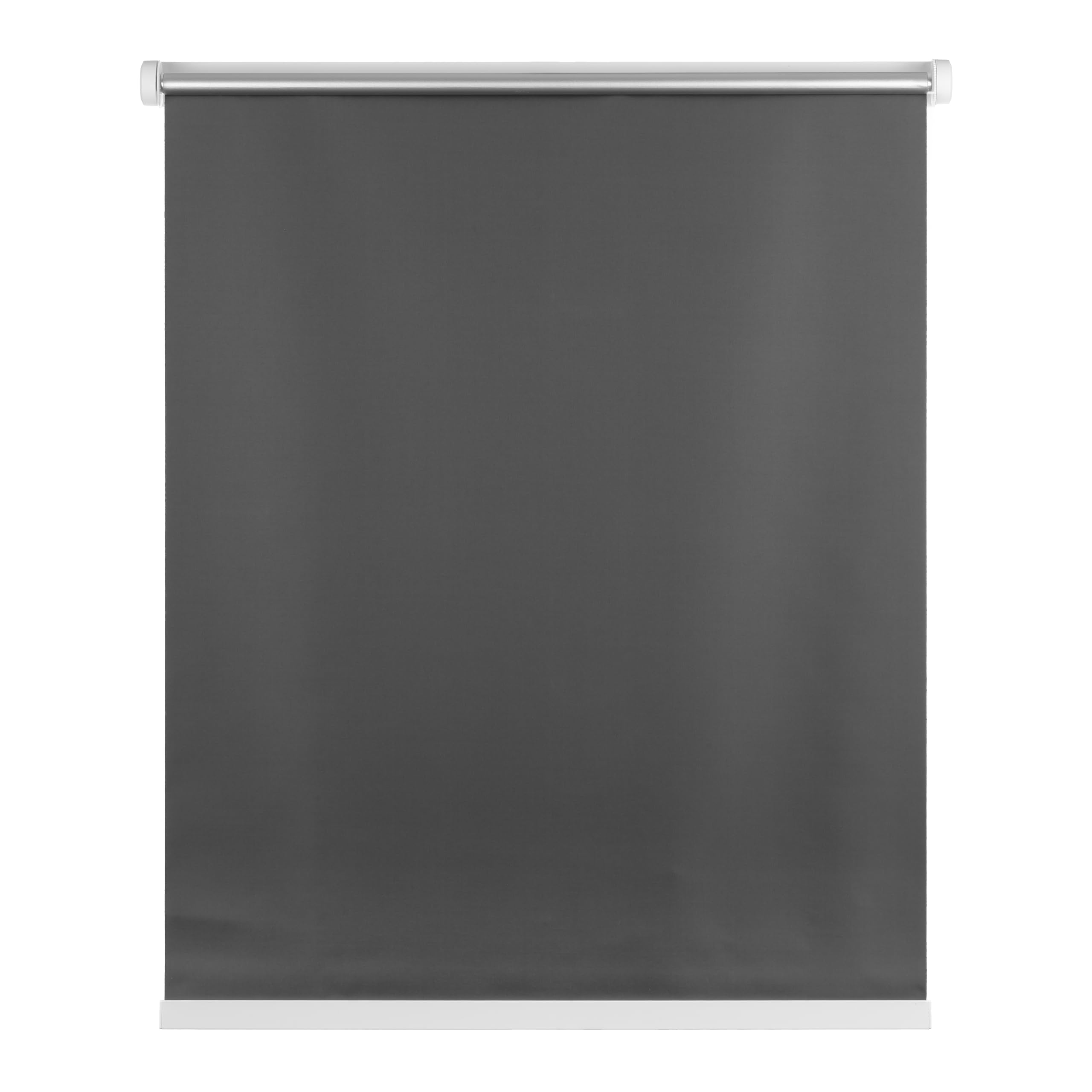 Ventanara® Roleta bez wiercenia, roleta sprężynowa z uchwytami zaciskowymi (szara (zaciemniająca pomieszczenie), 110 x 150 cm