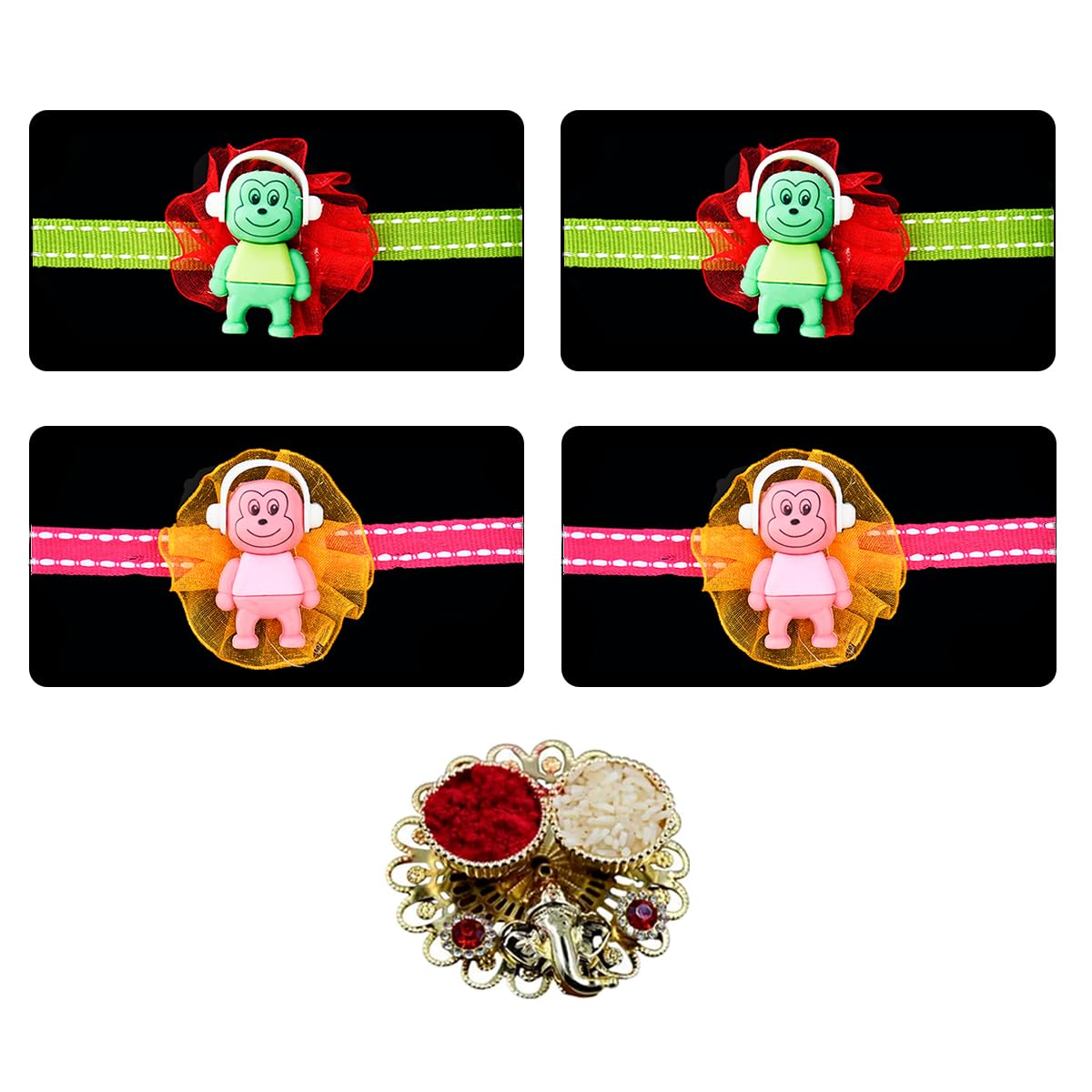 Saugat Traders Rakhi for Kids Set of 4/Cartoon Rakhi set for Kids - Monkey Rakhi for Kids - Boy and Girl - with Roli Chawal and Chopra (B0DC5B3B6S) Amazon Price History, Amazon Price Tracker