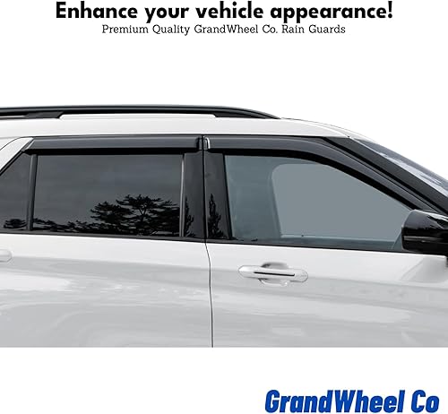 Miniatura 4 de GrandWheel Co - Deflectores de visera de ventilación de ventana lateral tintados ahumados, protectores de lluvia compatibles con Toyota Tundra