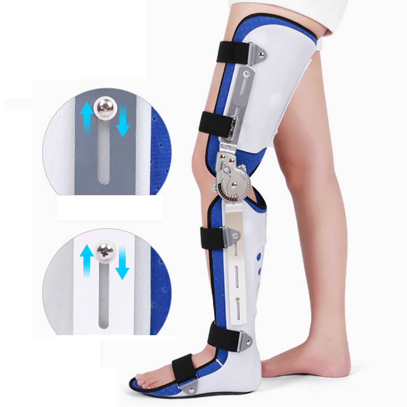 Amazon.co.jp: 調整可能な膝足首と足の統合ヒンジ固定ブレースサポート