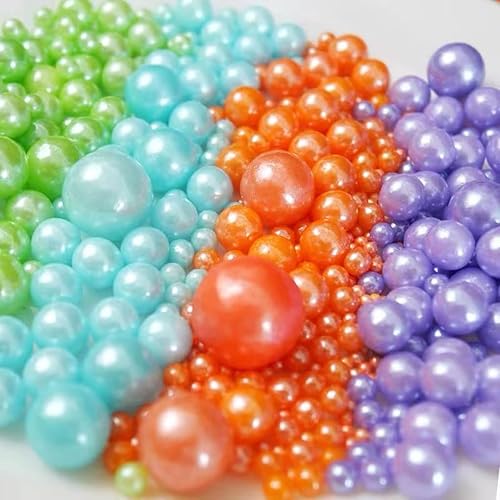 Miniatura 2 de Gránulos de perlas azules de Navidad, chispas de pastel de 4.6 onzas, 4.6 onzas, perlas de azúcar, perlas de caramelo comestibles para decoración de