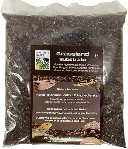 BioActive Grassland Substrate 6qt 12 Hand-Blended Ingredients for Lizards