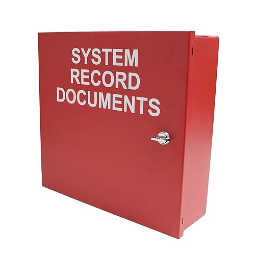 System Record Documents Enclosure, for Fire Alarm System Documentation Storage,