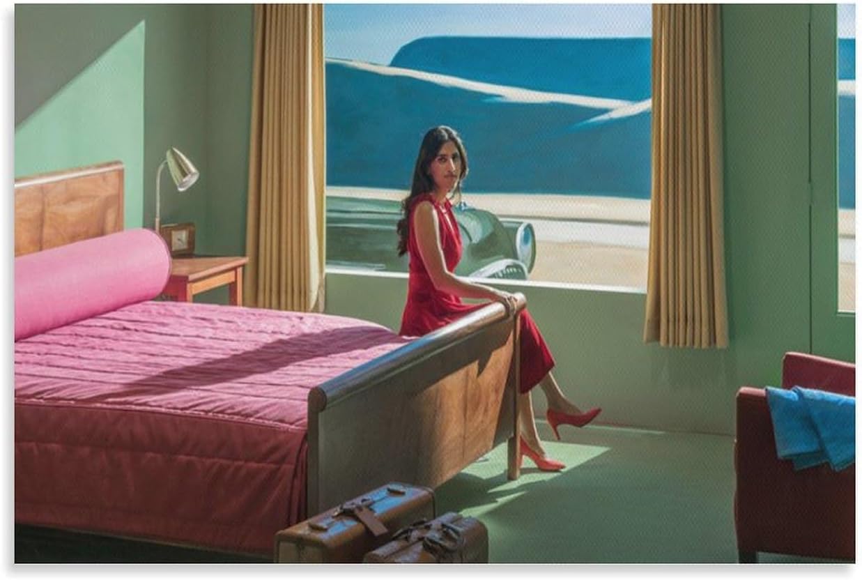 Matvsd Kohecs Edward Hopper Figures Poster Farmhouse Canvas Wall Art Edward Hopper Prints Vintage Painting for Home Wall Decor Picture 30x45cm No Frame