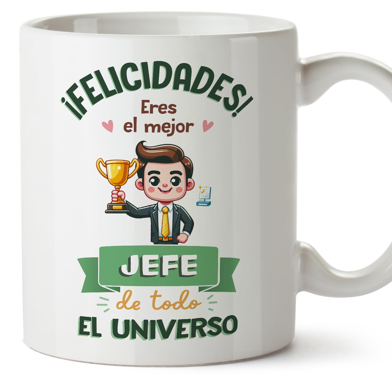 MUGFFINS BOSS Man Mug - in Spanish - Mejor Universo Trofeo - Funny Gift for Colleagues - Ceramic 11oz Mug — image 1