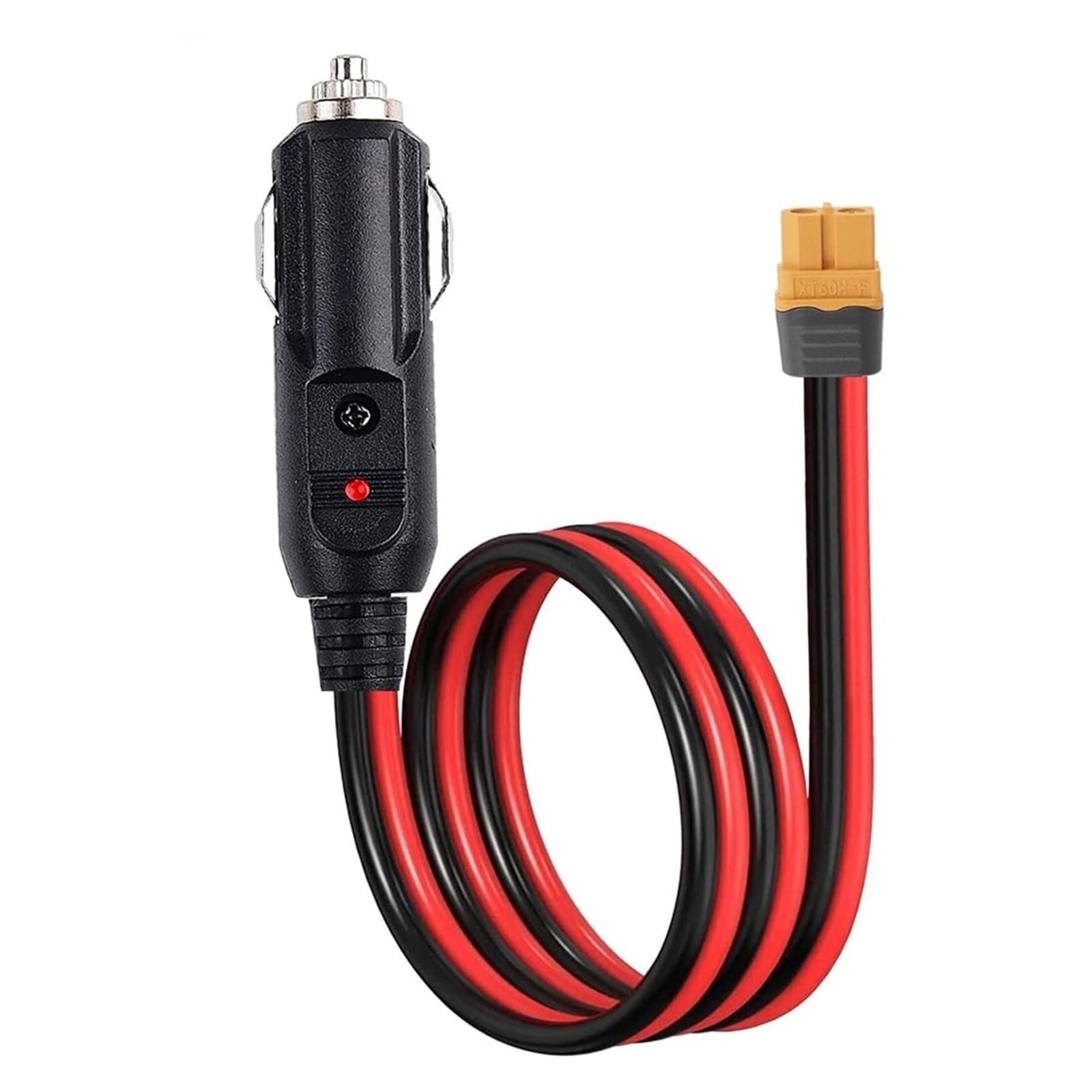 Female Cigarette Lighter Socket Plug 12 V 24 V kabel ładujący 14AWG Heavy Duty Connector for Portable Power Station Storage Battery Car Boat Van(3 m)