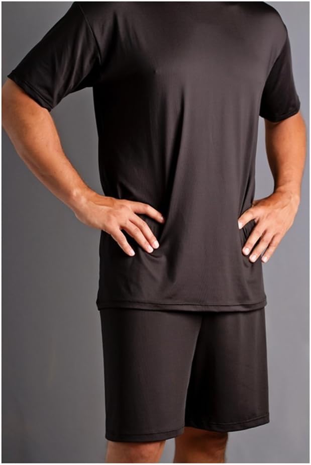 Goodnighties Ionized Sleepwear - Men's Boxer Sleep Short (Black, XL) (T-Shirt Sold Separately)