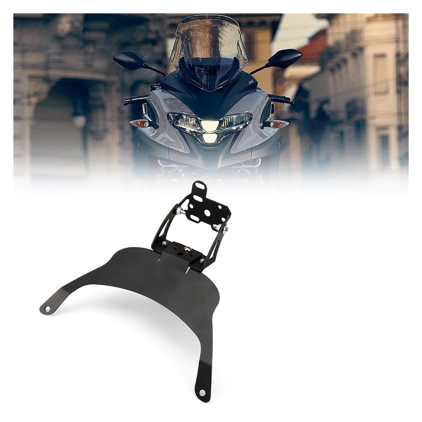 Porta Cellulare Bici Per TRICITY Per Tricity Supporto Per Telefono Per Moto Supporto Per Piastra Navigazione GPS Accessori Per Ricarica Wireless Nera Porta Cellulare Moto (Misurare : Navigation brack