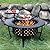 Panovue 36 Inch Fire Pit with 2 BBQ Grills, Wood Burning Fire Pits for Outside with Lid & Fire Poker, BBQ& Outdoor Firepit & Round Metal Table 3 in 1 for Patio, Picnic, Party