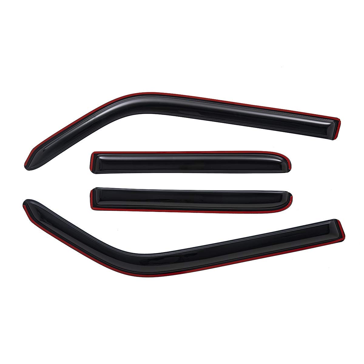 Lightronic WV194242 in-Channel Side Window Visor Deflector Rain Guard, Dark Smoke Shatterproof, 4-Pieces Set for 2010-2023 Toyota 4Runner