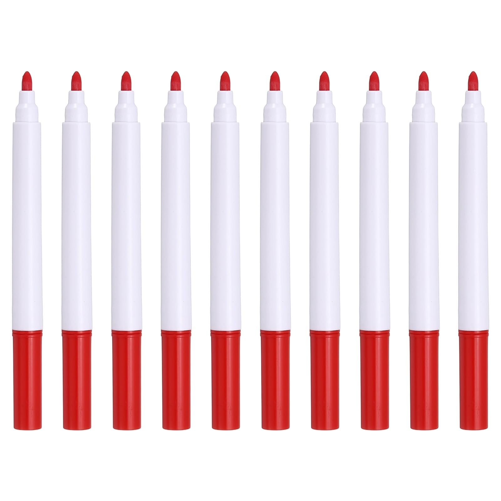 PATIKIL Liquid Chalk Markers, 10 Pcs Chalk Board Dry Wet Erase Pens Fine Tip Washable Window Marker Pens for Blackboard Home Kitchen Fridge Calendar Whiteboard Clear Glass, Red