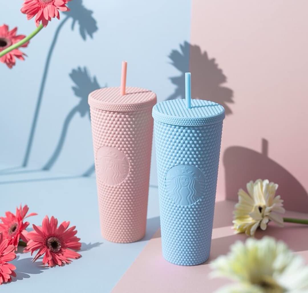 Matte Pink Studded Starbucks