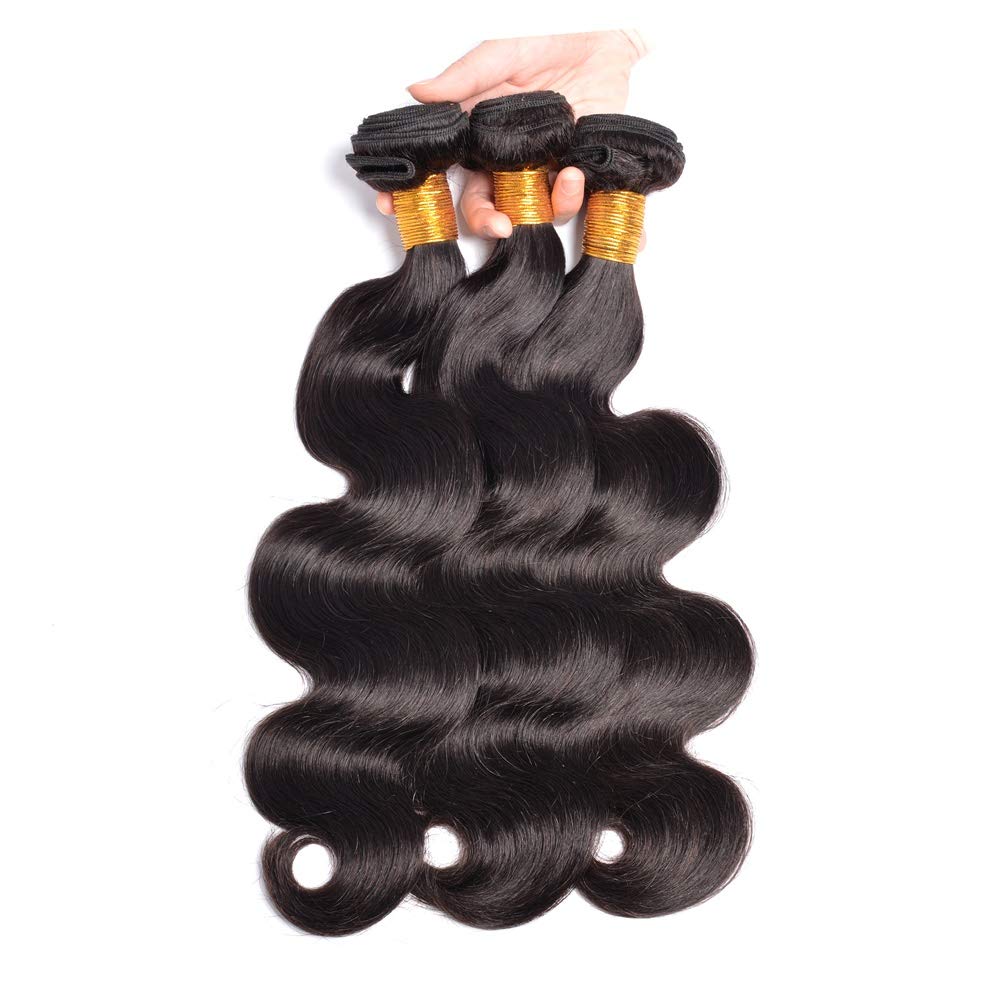 MSGEM Brazilian Body Wave Human Hair 1 Bundle 18 inch Virgin Human Hair 12A Body Wave Weave Extensions for Black Women Can be Dyed or Bleached Natural Color - Image 2