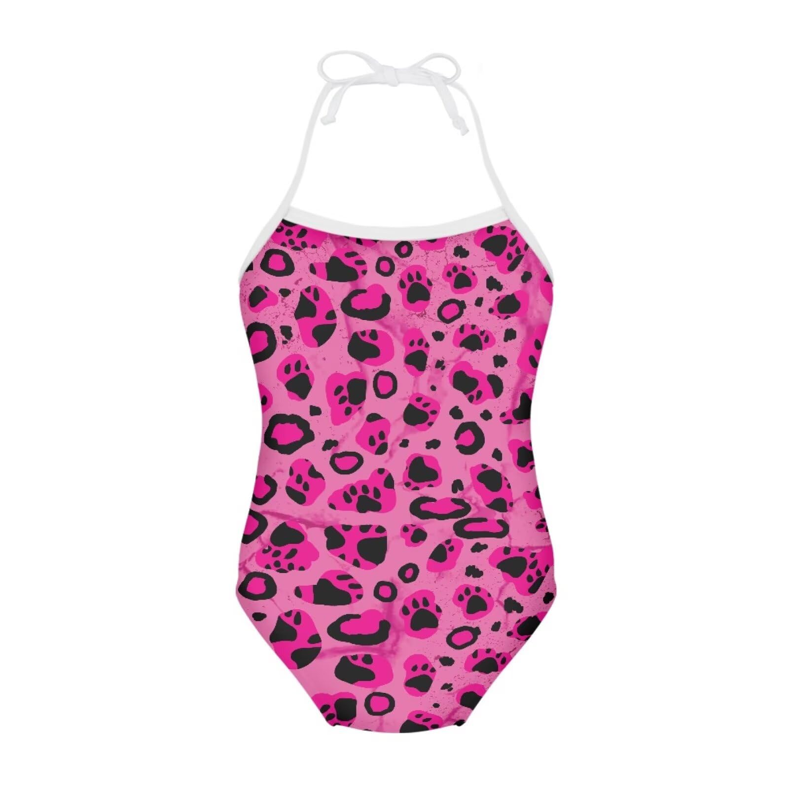 ELEQIN Cartoon Animal Cute Girls One Piece Swimsuit Adjustable Swimwear for 3Y-10Y