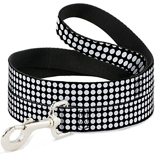 Laisse pour animal Buckle Down imprimé mini pois avec sangle large 2,5cm - 2
