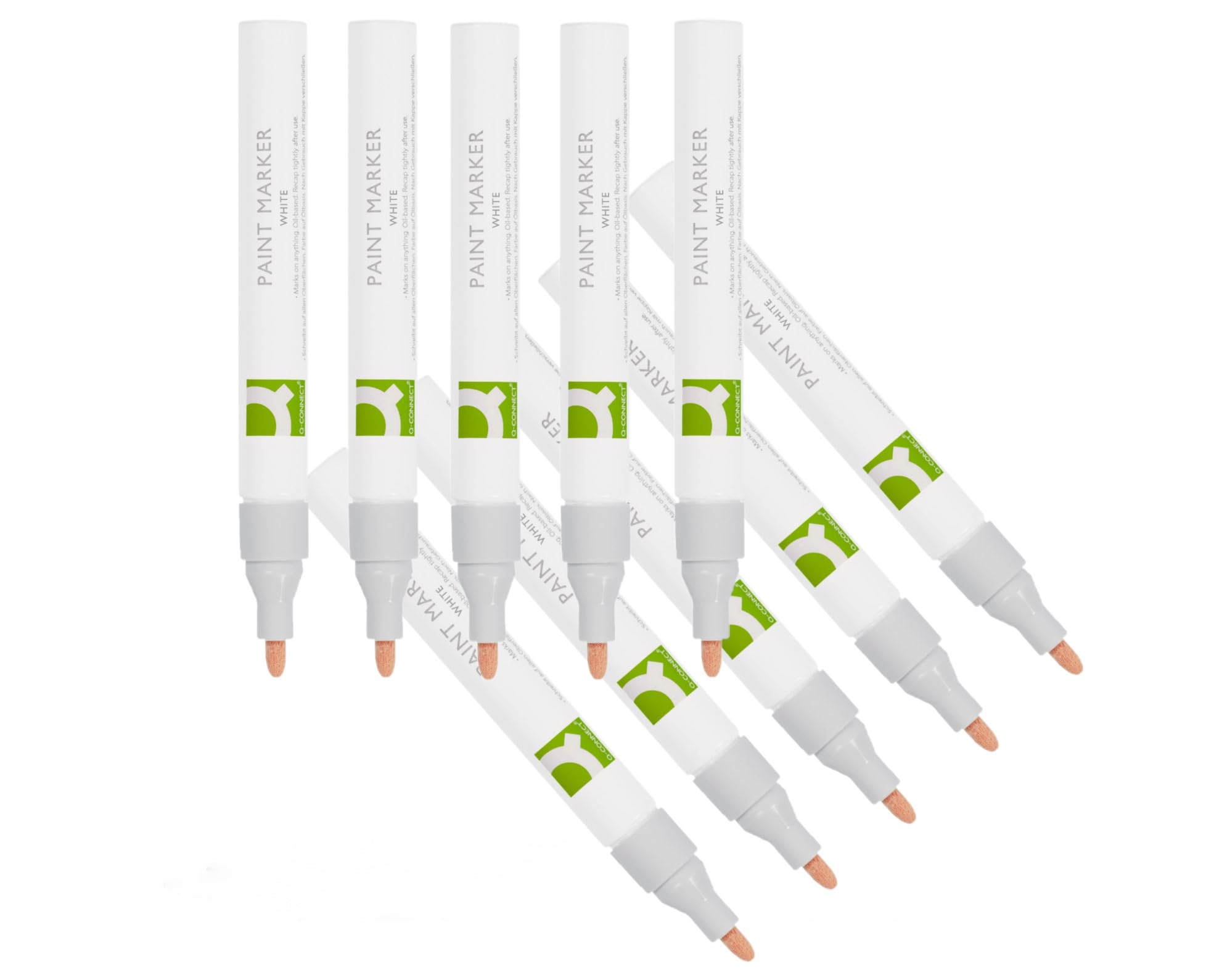 Q-Connect Paint Marker Pen Medium White (10 Pack) KF14452