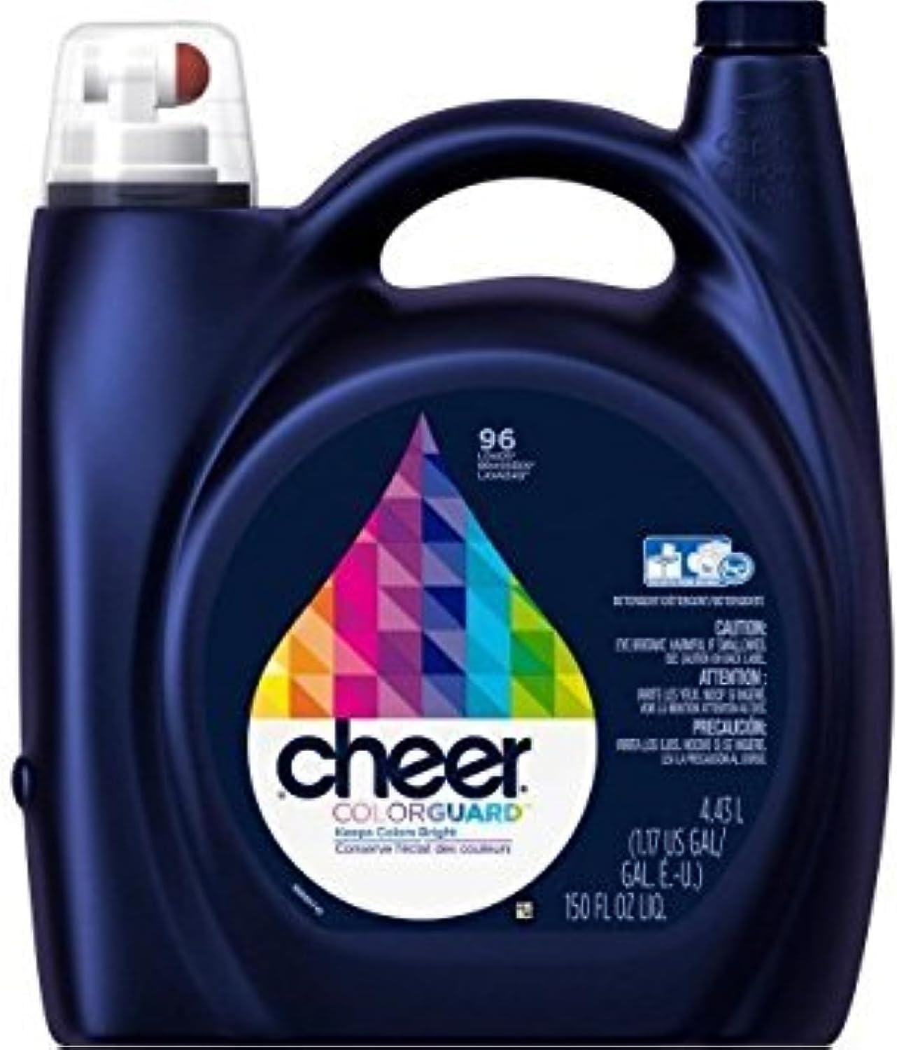 Cheer 740528443582 Liquid Laundry Detergent, 96 Loads 150