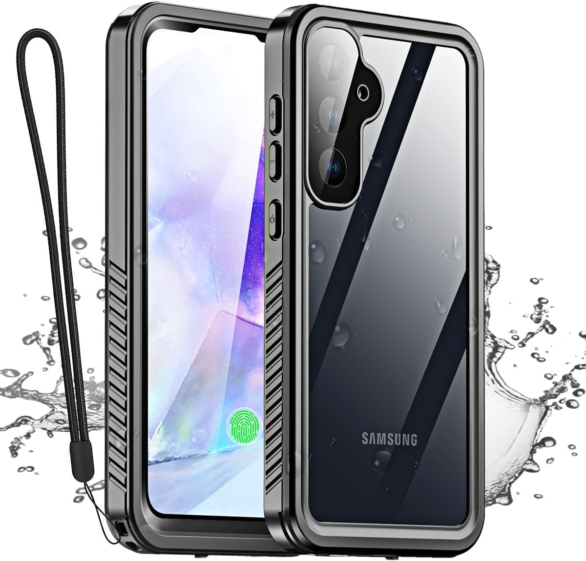 AICase Samsung Galaxy A55 Case Waterproof Clear Built-in Screen Protector Snowproof,Dustproof,Shockproof,IP68 Certified [Real 360] Full Body Protection Fully Sealed Underwater for Galaxy A55 6.6" 5G