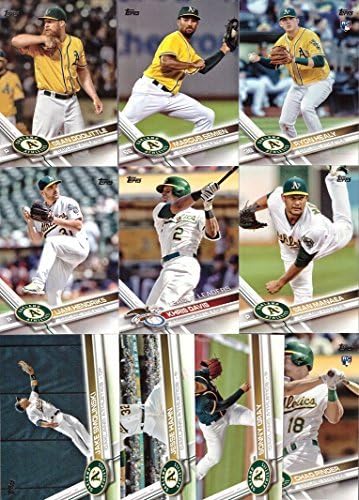 2019, 2018, 2017, 2016 and 2015 Topps Oakland Athletics Baseball Card Massive Team Set Collection (Complete Series 1 & 2 From All 5 Years) 100+ cards inc. Sonny Gray, Matt Olson, and many Rookies shipped in 5 acrylic cases - plus BONUS 1980 Topps Reprint Rickey Henderson Card - Perfect Gift for any A's FANS