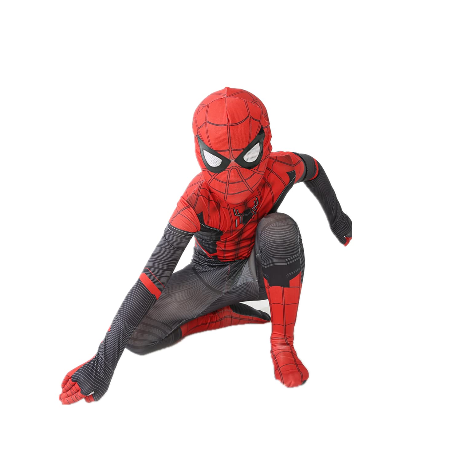 PartymallSuperhero Costume for Boys Kids, Superhero Bodysuit 3D Spider Boy Costume with Mask for Masquerade Party Halloween Carnival Cosplay