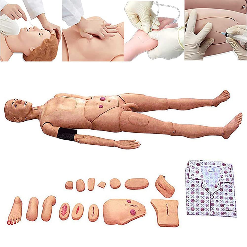 YNIYUJKL Professional Patient Care Manikin Cpr Human Model For Doctor, Nursingnursing Manikin Patient Care Mannequin With Patient Clothes