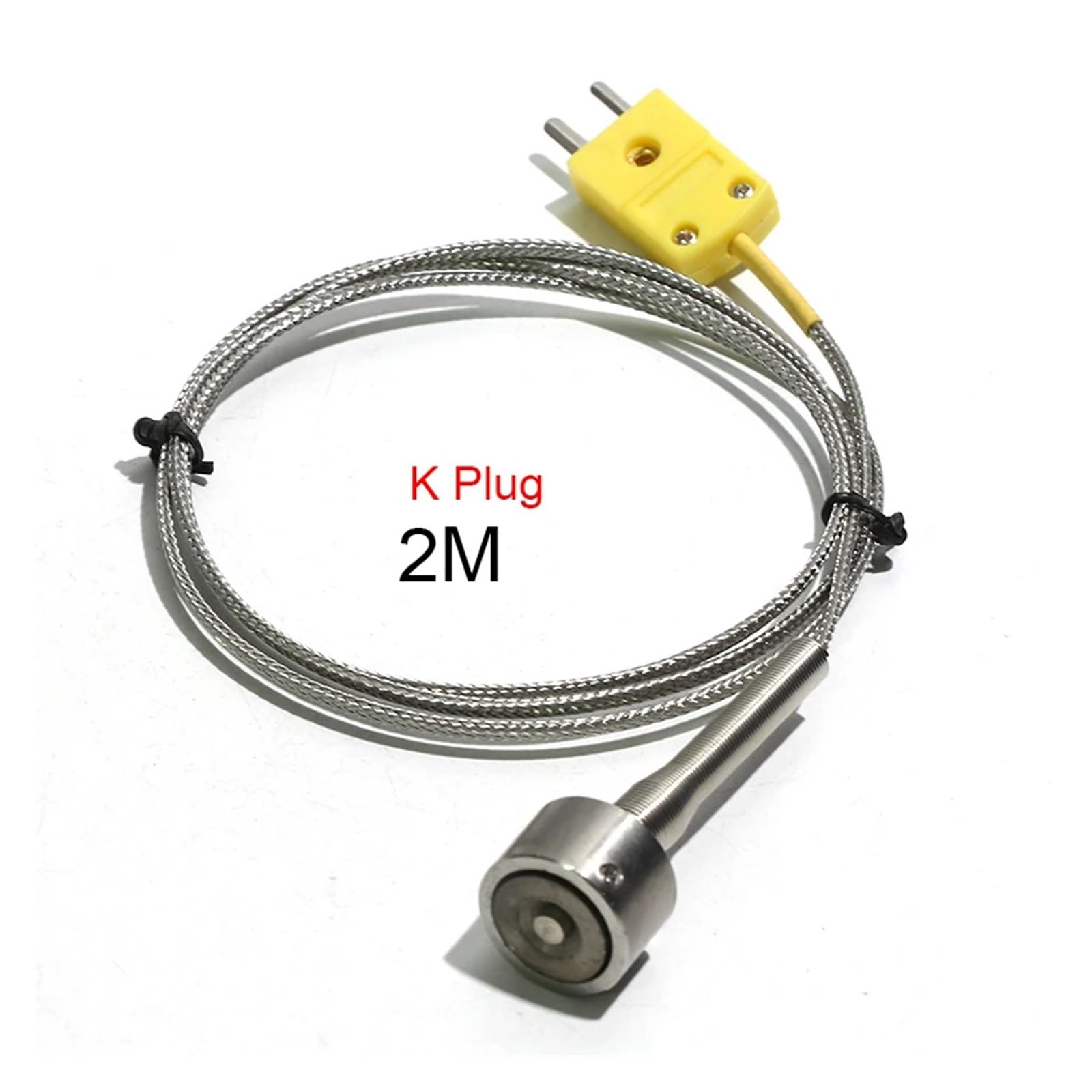 Wtyczka interfejsu Silna termopara z adsorpcją magnetyczną drutem ekranowanym ze stali nierdzewnej 1 szt(K Type Plug 2m)