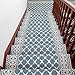 Tappeto Per Scale Autoadesivo Antiscivolo, Staircase Tappeti con Bordo 3cm, Copri Per Scale Domestico, Rettangolare Tappeto Per Gradini, Lavabile in Lavatrice, Blu,1pc-26x65cm