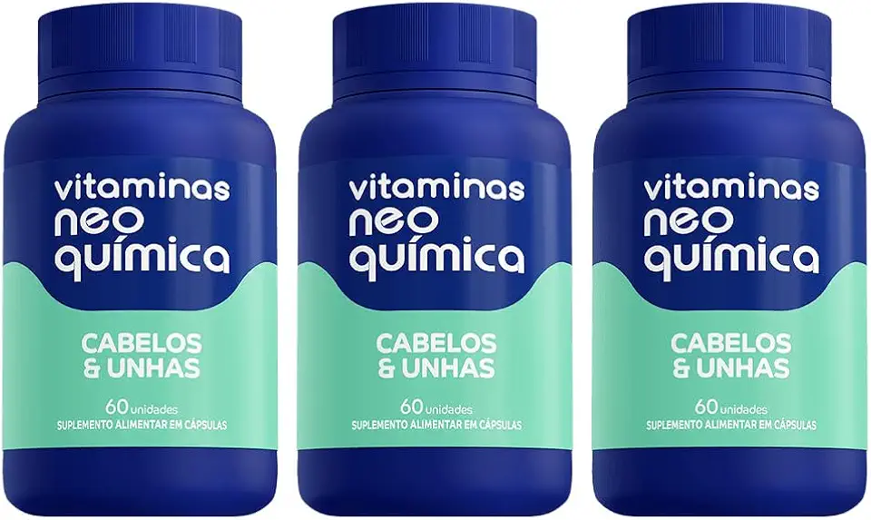 Kit 3 Suplemento Cabelos e Unhas 60 Cápsulas - Neo Química