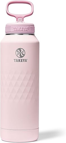 Miniatura 12 de Takeya Botella de Agua Deportiva de Acero Inoxidable con Triple Aislamiento de 22 oz, Tapa con Pajita – A Prueba de Fugas, A Prueba de Sudor, Sin